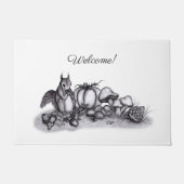 Eichhörnchen im Herbst , Willkommen Fußmatte (Vorderseite)