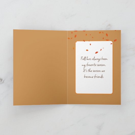 Eichhörnchen im Herbstwald Karte (Innenseite)