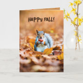 Eichhörnchen im Herbstwald Karte (Gelbe Blume)