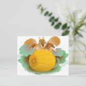 Eichhörnchen im Kürbispflaster Postkarte (Stehend Vorderseite)