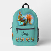 Eichhörnchen im modernen Stil, niedlich personalis Bedruckter Rucksack (Vorderseite)