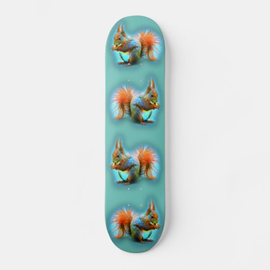 Eichhörnchen im modernen Stil Skateboard (Vorderseite)