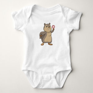 Eichhörnchen im Poker mit Poker-Chips Baby Strampler
