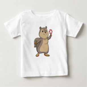 Eichhörnchen im Poker mit Poker-Chips Baby T-shirt