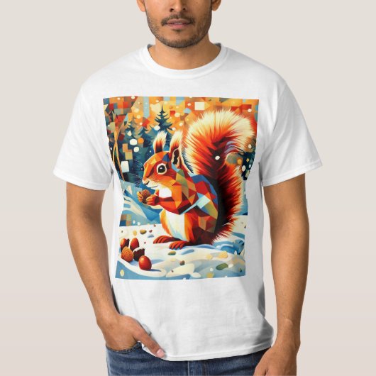 Eichhörnchen im Schnee 5 T-Shirt (Vorderseite)