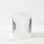Eichhörnchen im Schnee Mattglastasse (Mittel)