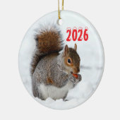 Eichhörnchen im Schnee mit Berry Ornament (Links)