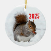 Eichhörnchen im Schnee mit Berry Ornament (Vorne)