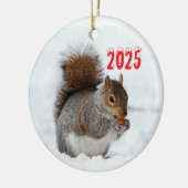 Eichhörnchen im Schnee mit Berry Ornament (Links)
