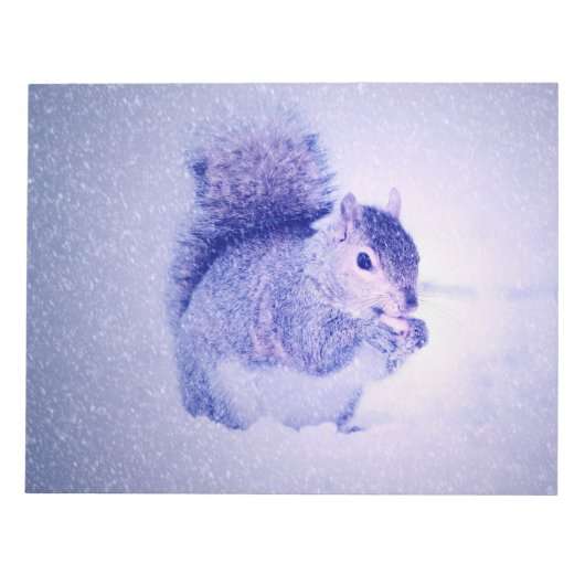 Eichhörnchen im Schnee Notizblock (Vorderseite)