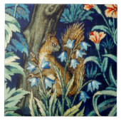 Eichhörnchen im Wald, William Morris Fliese (Vorderseite)