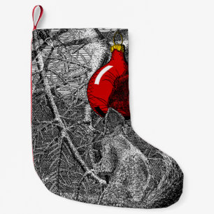 Eichhörnchen im Weihnachtsbaum-Strumpf Kleiner Weihnachtsstrumpf