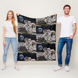 Eichhörnchen im Weltraum Fleecedecke