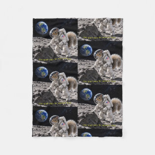 Eichhörnchen im Weltraum Fleecedecke