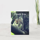 Eichhörnchen in Baumkunst Danke Karte (Vorderseite)