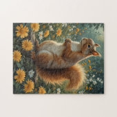 Eichhörnchen in den Blume Puzzle (Horizontal)