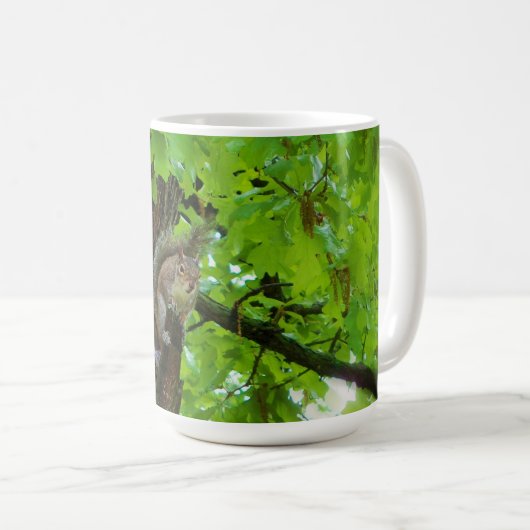 Eichhörnchen in der Tasse Eichenbaum (VorderseiteRechts)