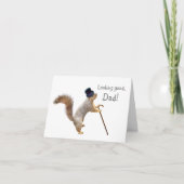Eichhörnchen in der Top Hat Father's Day Card Karte (Vorderseite)