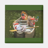 Eichhörnchen in einem Kanu Sims und Fischen Magnet (Vorne)