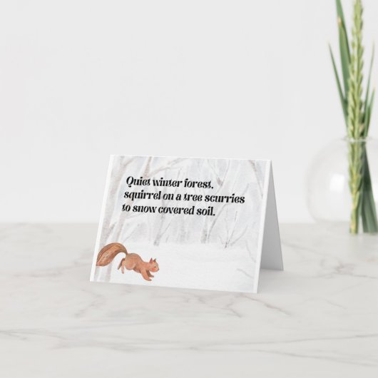 Eichhörnchen in Forest 2 - verblasste Version Dankeskarte (Vorderseite)