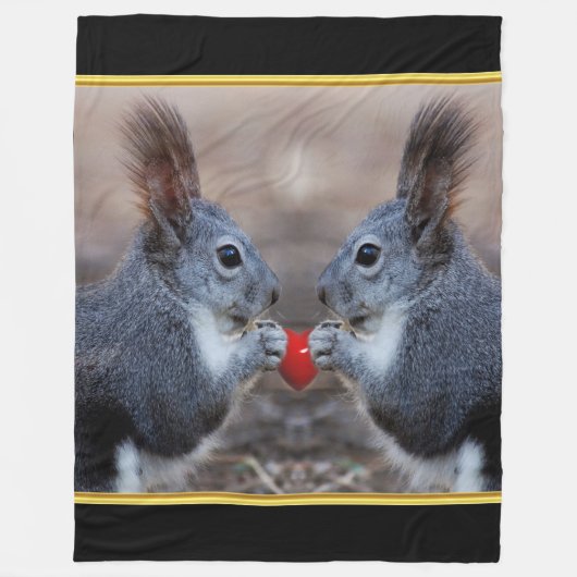 Eichhörnchen in Liebe Fleecedecke (Vorderseite)