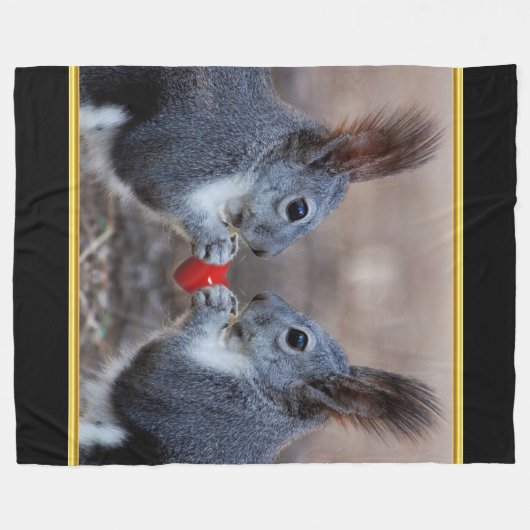 Eichhörnchen in Liebe Fleecedecke (Vorderseite (Horizontal))