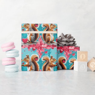 Eichhörnchen in Liebe Geschenkpapier