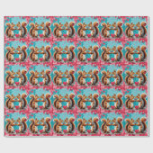 Eichhörnchen in Liebe Geschenkpapier (Flach)