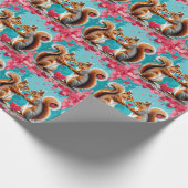 Eichhörnchen in Liebe Geschenkpapier (Ecke)