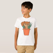 Eichhörnchen in Pflanze Blume Pot Blume T-Shirt (Vorne ganz)