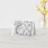 Eichhörnchen in Pine Tree Karte (Gelbe Blume)