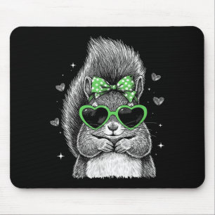 Eichhörnchen Irischer Shamrock Kokette Schleife St Mousepad