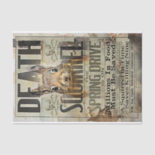 Eichhörnchen Jagd Vintage Werbung Decoupage Seidenpapier