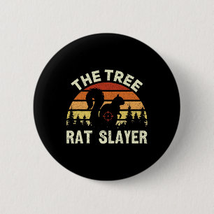 Eichhörnchen Jäger der Baumrat-Slayer Retro-Eichhö Button