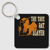 Eichhörnchen Jäger der Baumrat-Slayer Retro-Eichhö Schlüsselanhänger (Vorderseite)