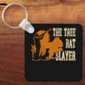 Eichhörnchen Jäger der Baumrat-Slayer Retro-Eichhö Schlüsselanhänger (Vorderseite)