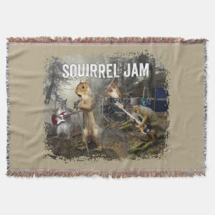 Eichhörnchen-Jam - lustige Rockband Decke