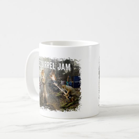 Eichhörnchen-Jam - lustige Rockband Kaffeetasse (Vorderseite Links)