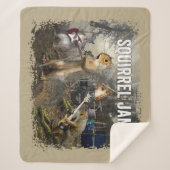 Eichhörnchen-Jam - lustige Rockband Sherpadecke (Vorderseite)