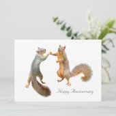 Eichhörnchen-Jubiläumskarte Save The Date (Stehend Vorderseite)