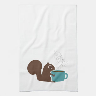 Eichhörnchen Kaffee Liebhaber Lustiger Tierliebh Geschirrtuch