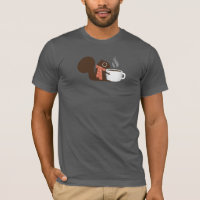 Eichhörnchen-Kaffee-Liebhaber mit gestreiftem