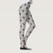 Eichhörnchen-Kaffee-Liebhaber-Muster Leggings (Rechts)