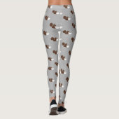 Eichhörnchen-Kaffee-Liebhaber-Muster Leggings (Rückseite)