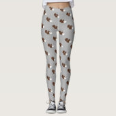 Eichhörnchen-Kaffee-Liebhaber-Muster Leggings (Vorderseite)