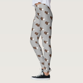 Eichhörnchen-Kaffee-Liebhaber-Muster Leggings