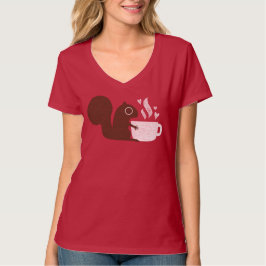 Eichhörnchen-Kaffee-Liebhaber T-Shirt