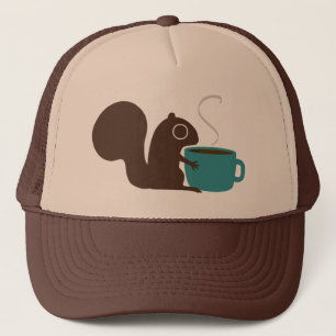 Eichhörnchen-Kaffee-Liebhaber Truckerkappe