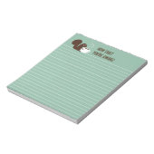 Eichhörnchen Kaffee Lover mit benutzerdefinierbare Notizblock (Rotiert)