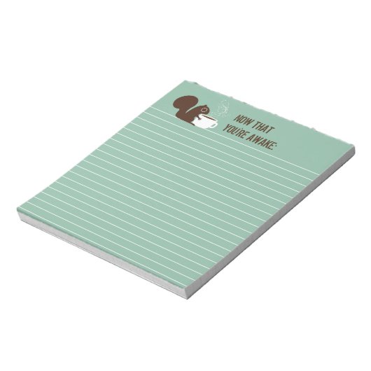 Eichhörnchen Kaffee Lover mit benutzerdefinierbare Notizblock (Rotiert)